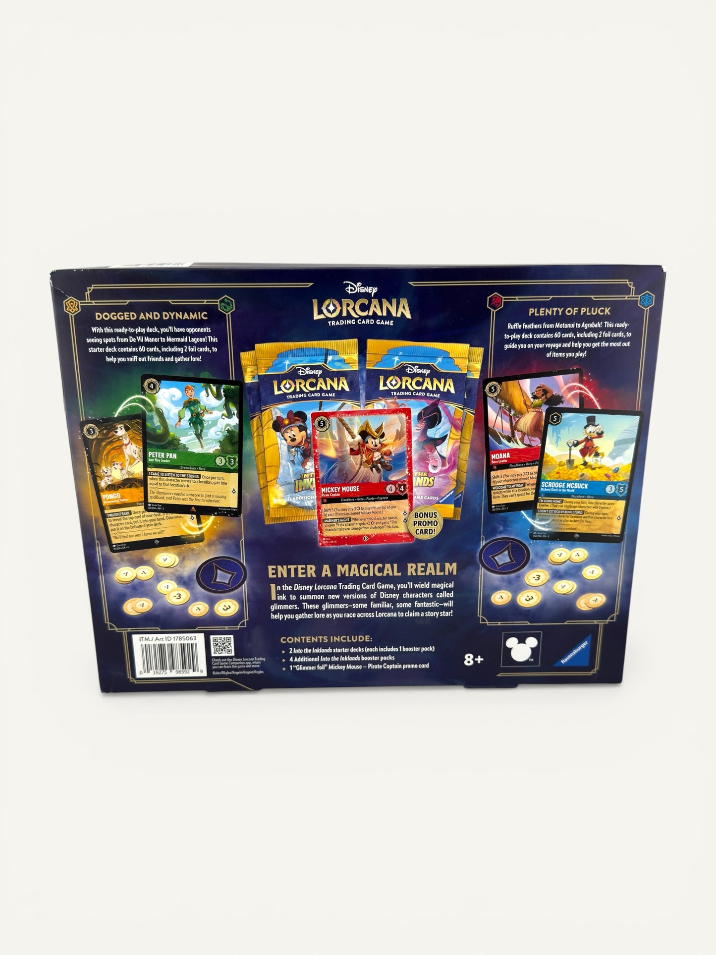 Disney Lorcana Into the Inklands Starter Deck Bundle – Trading Card Game Set with Booster Packs & Promo Card