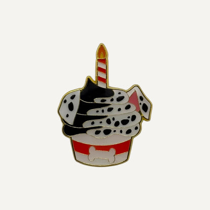 Disney Animal Characters Cupcakes with Candles Set - 101 Dalmatians Puppy Pin