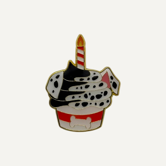 Disney Animal Characters Cupcakes with Candles Set - 101 Dalmatians Puppy Pin