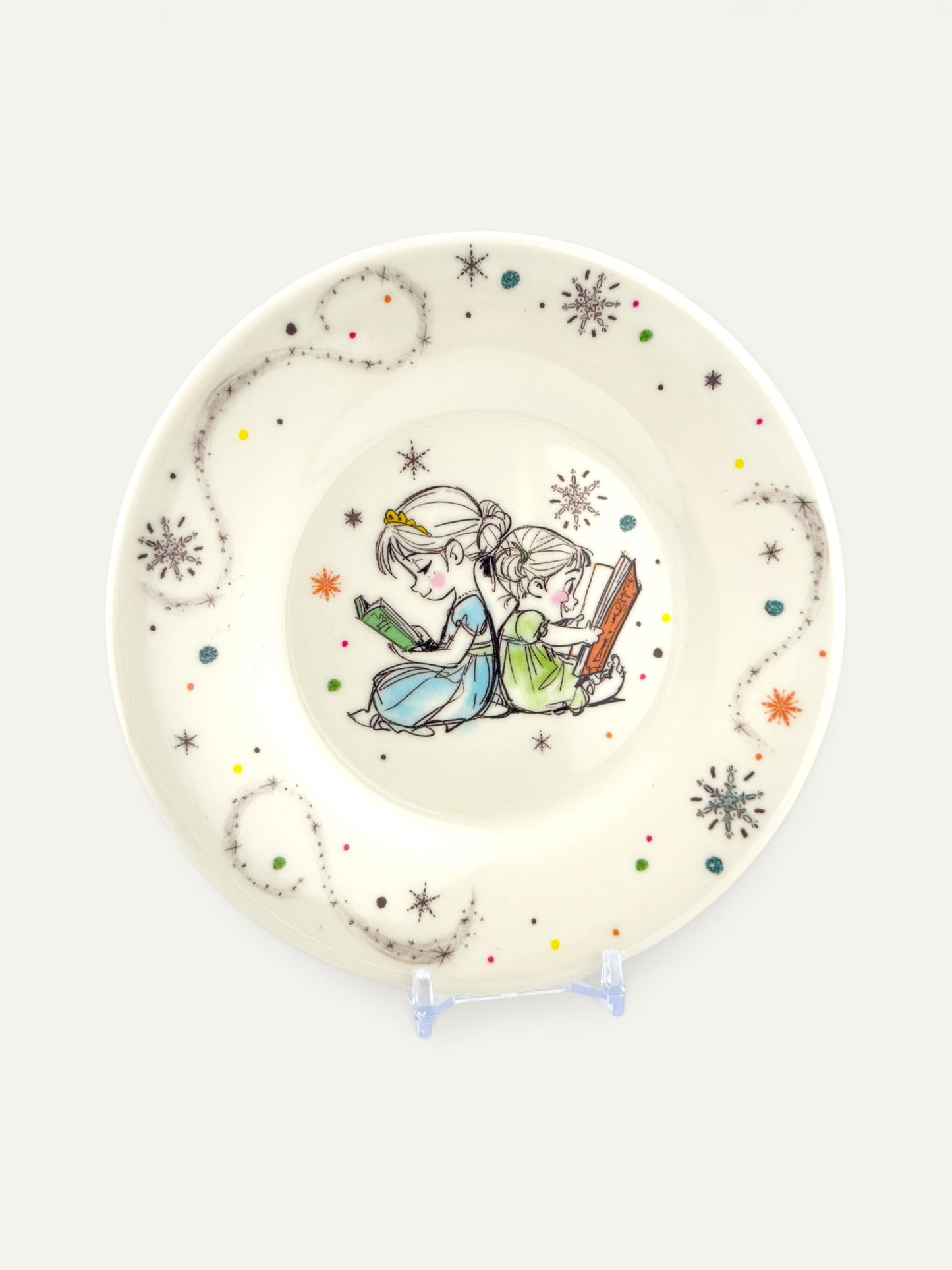 Disney Animators’ Collection Frozen Anna & Elsa Melamine Plate – Snack Size