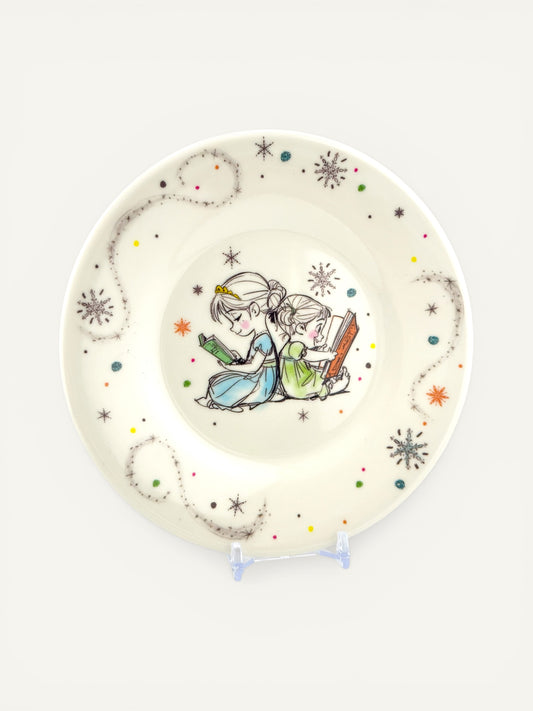 Disney Animators’ Collection Frozen Anna & Elsa Melamine Plate – Snack Size