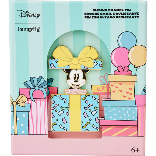 Loungefly Disney Mickey Mouse Birthday Present Surprise 3-Inch Collector Box Pin