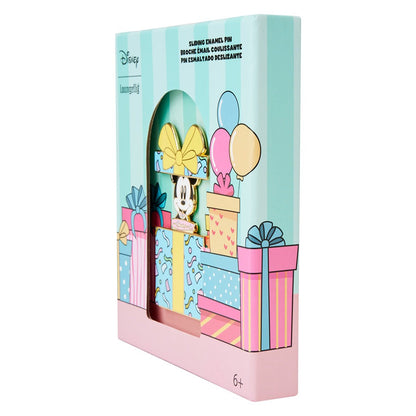 Loungefly Disney Mickey Mouse Birthday Present Surprise 3-Inch Collector Box Pin
