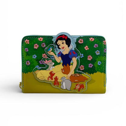 Loungefly Disney Snow White and the Seven Dwarfs Snow Forest Animals Zip Wallet