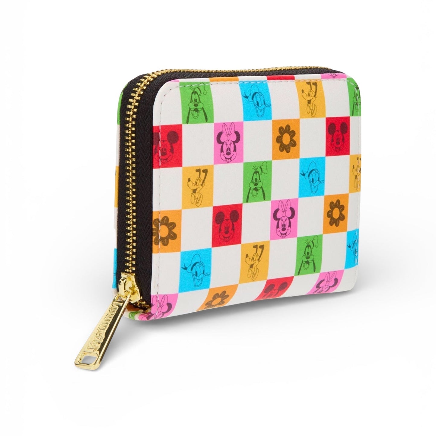 Loungefly Disney Mickey Mouse & Friends Floral Checkered Wallet