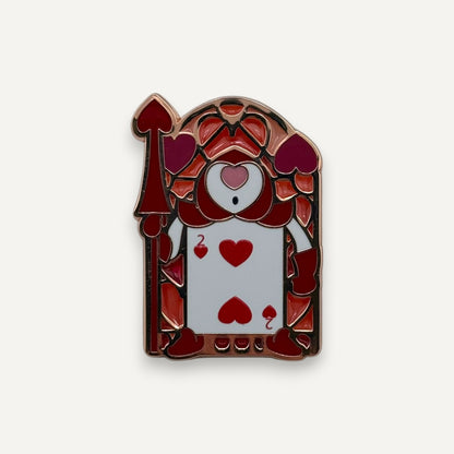 Chibi Alice in Wonderland Stained Glass Windows - Card Guard Pin