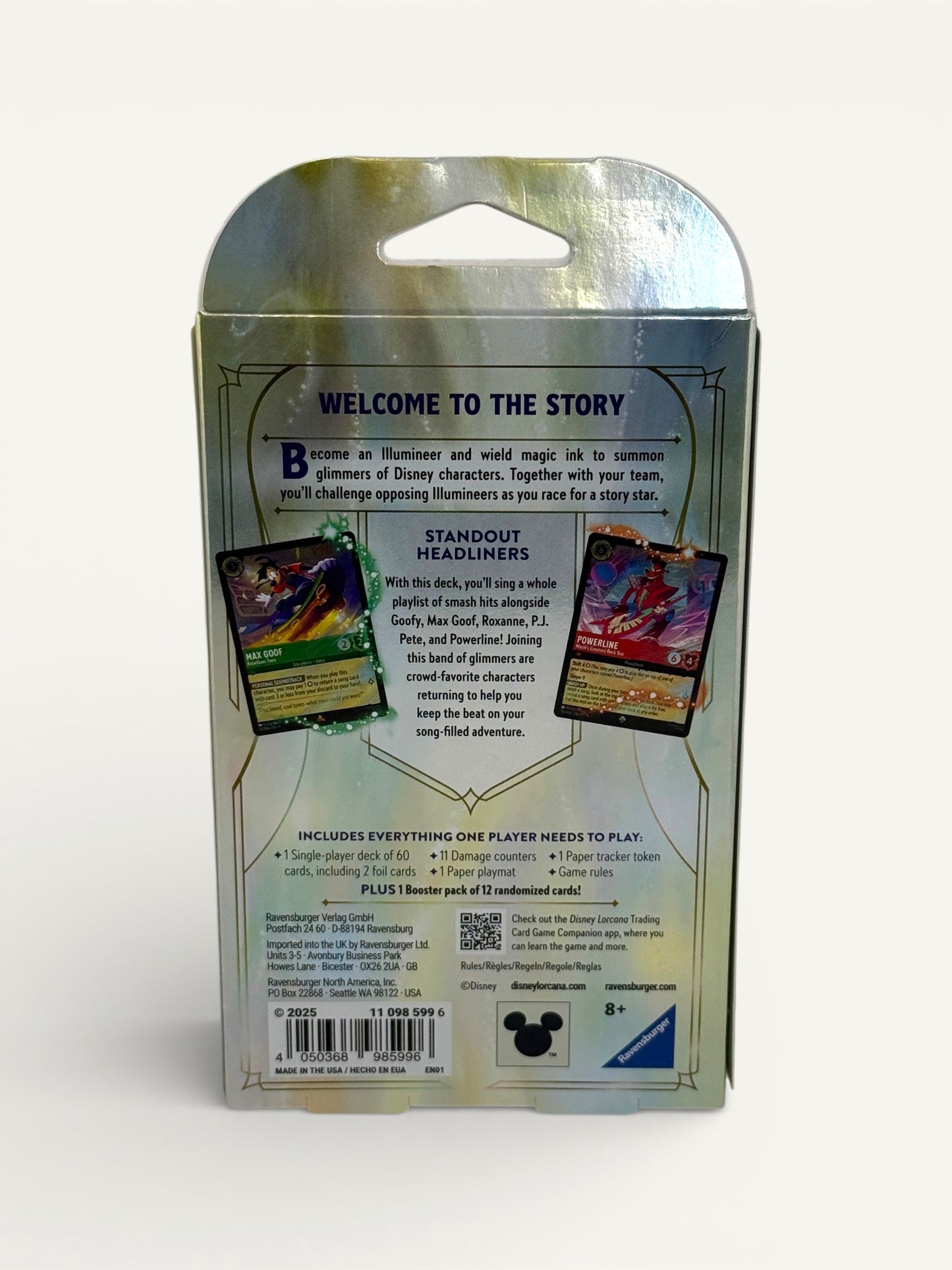 Disney Lorcana “Fabled” Single-Player Starter Deck – Max Goof & Powerline with Bonus Booster Pack