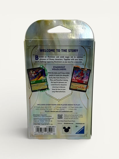 Disney Lorcana “Fabled” Single-Player Starter Deck – Max Goof & Powerline with Bonus Booster Pack