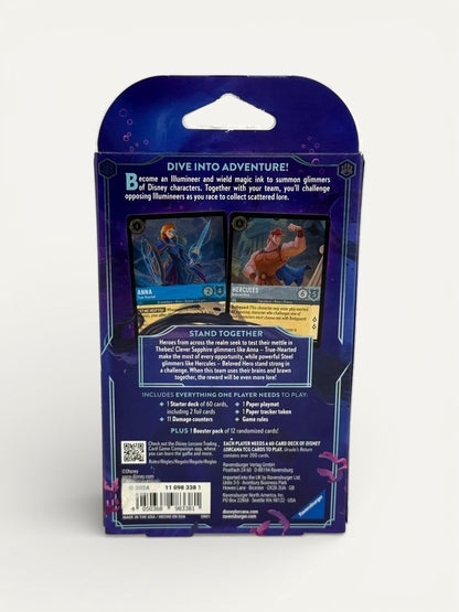 Disney Lorcana “Ursula’s Return” Single-Player Starter Deck – Anna & Hercules (Includes 2 Foil Cards)