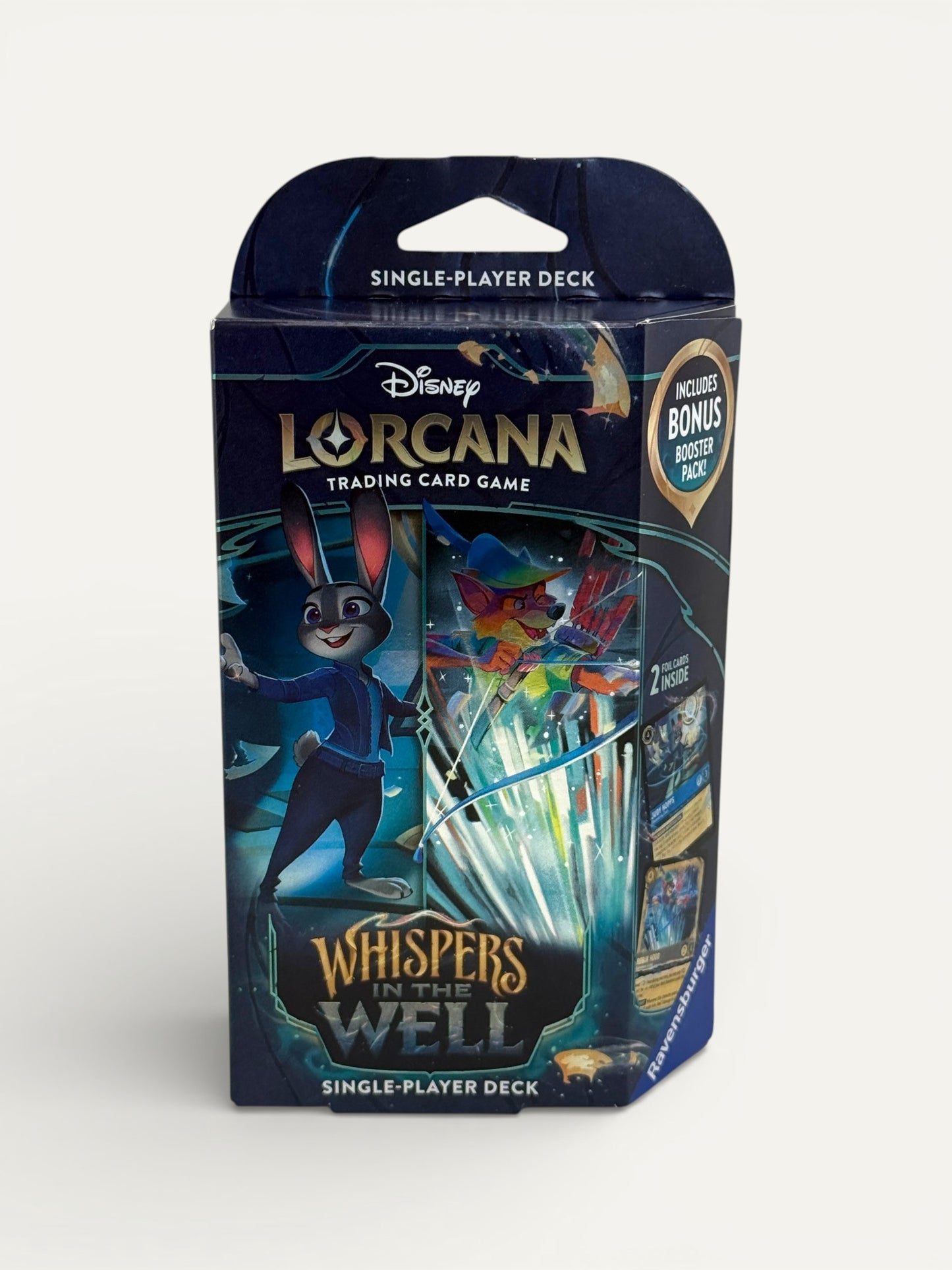 Disney Lorcana “Whispers in the Well” Single-Player Starter Deck – Judy Hopps & Robin Hood with Bonus Booster Pack