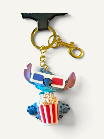 Disney Loungefly Stitch Popcorn 3D Glasses Keychain AMC Exclusive 2024