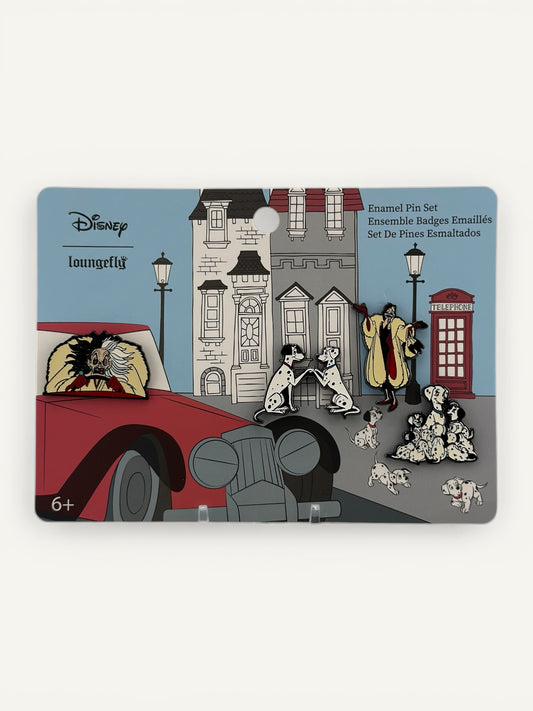 Loungefly Disney 101 Dalmatians Storybook 4-Piece Pin Set