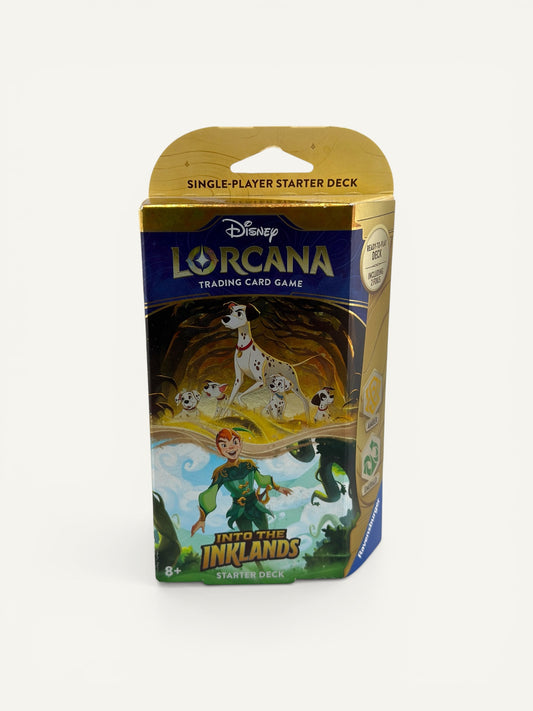 Disney Lorcana Into the Inklands Starter Deck – Ready-to-Play Trading Card Game Deck (Amber/Emerald)