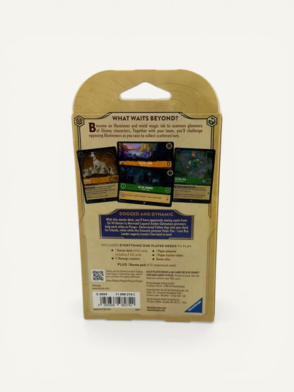 Disney Lorcana Into the Inklands Starter Deck – Ready-to-Play Trading Card Game Deck (Amber/Emerald)