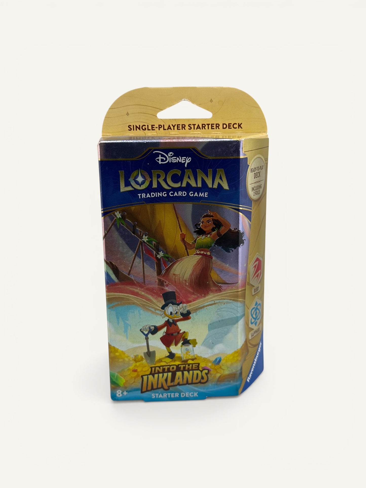 Disney Lorcana Into the Inklands Starter Deck – Ready-to-Play Trading Card Game Deck (Ruby/Sapphire)
