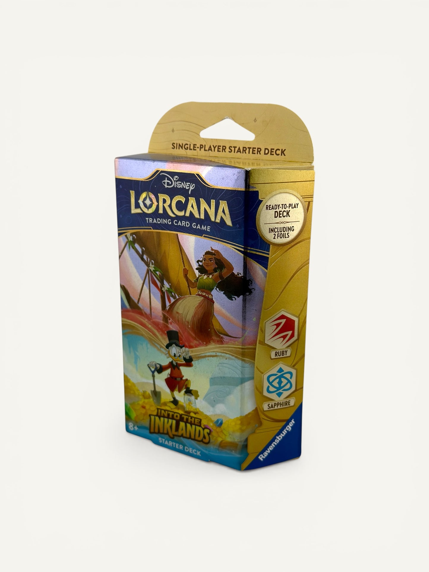 Disney Lorcana Into the Inklands Starter Deck – Ready-to-Play Trading Card Game Deck (Ruby/Sapphire)