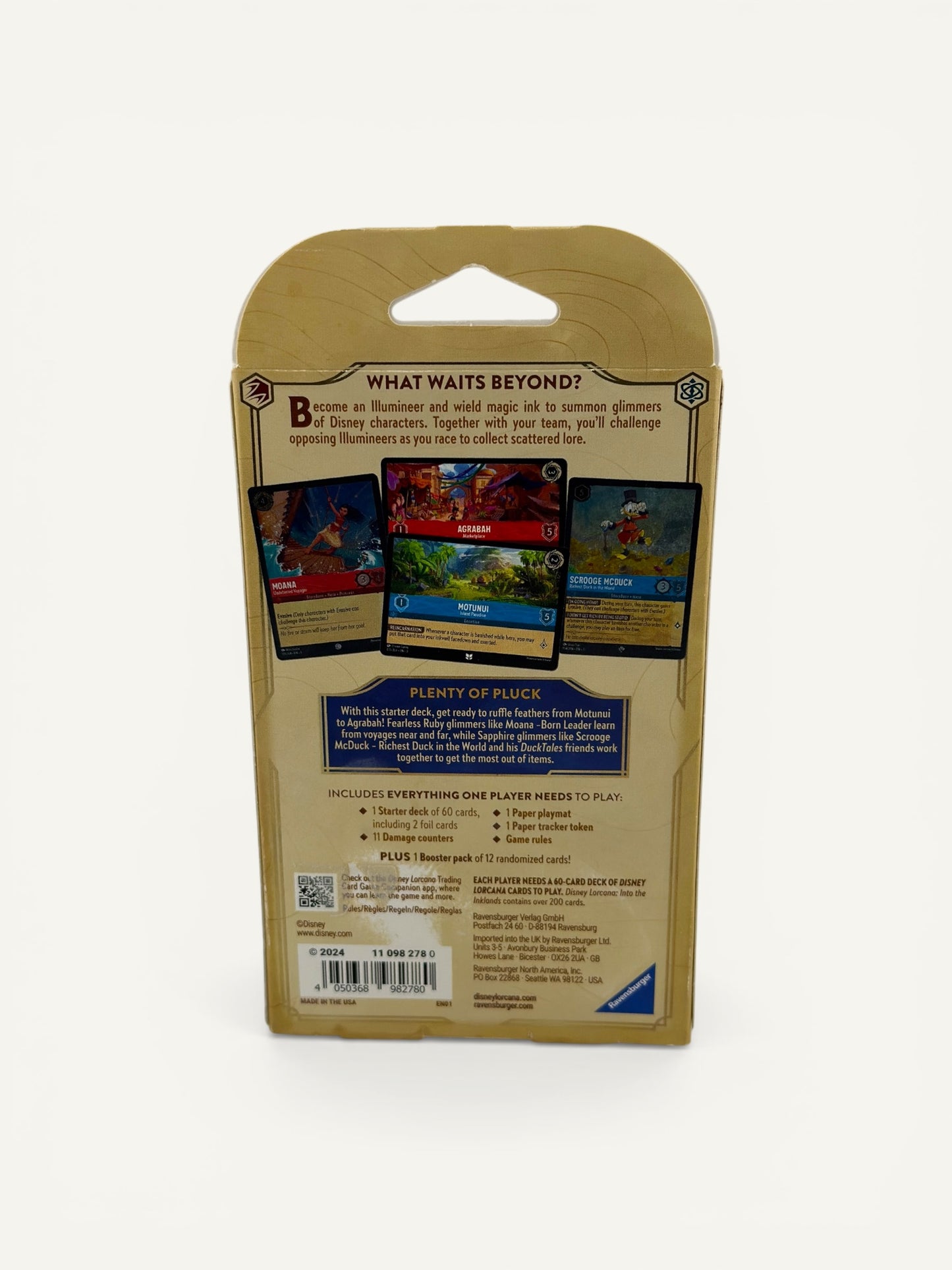 Disney Lorcana Into the Inklands Starter Deck – Ready-to-Play Trading Card Game Deck (Ruby/Sapphire)