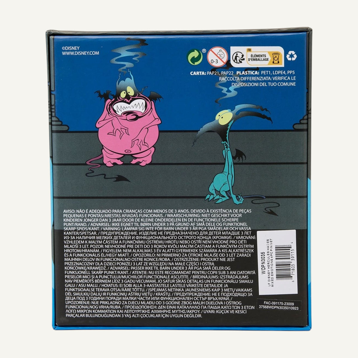 Hercules Hades Mixed Emotions 4-Piece Pin Set Interchangeable Pin Set