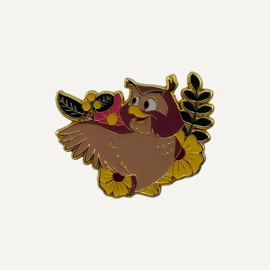 Sidekicks Floral - Sleeping Beauty Owl Pin