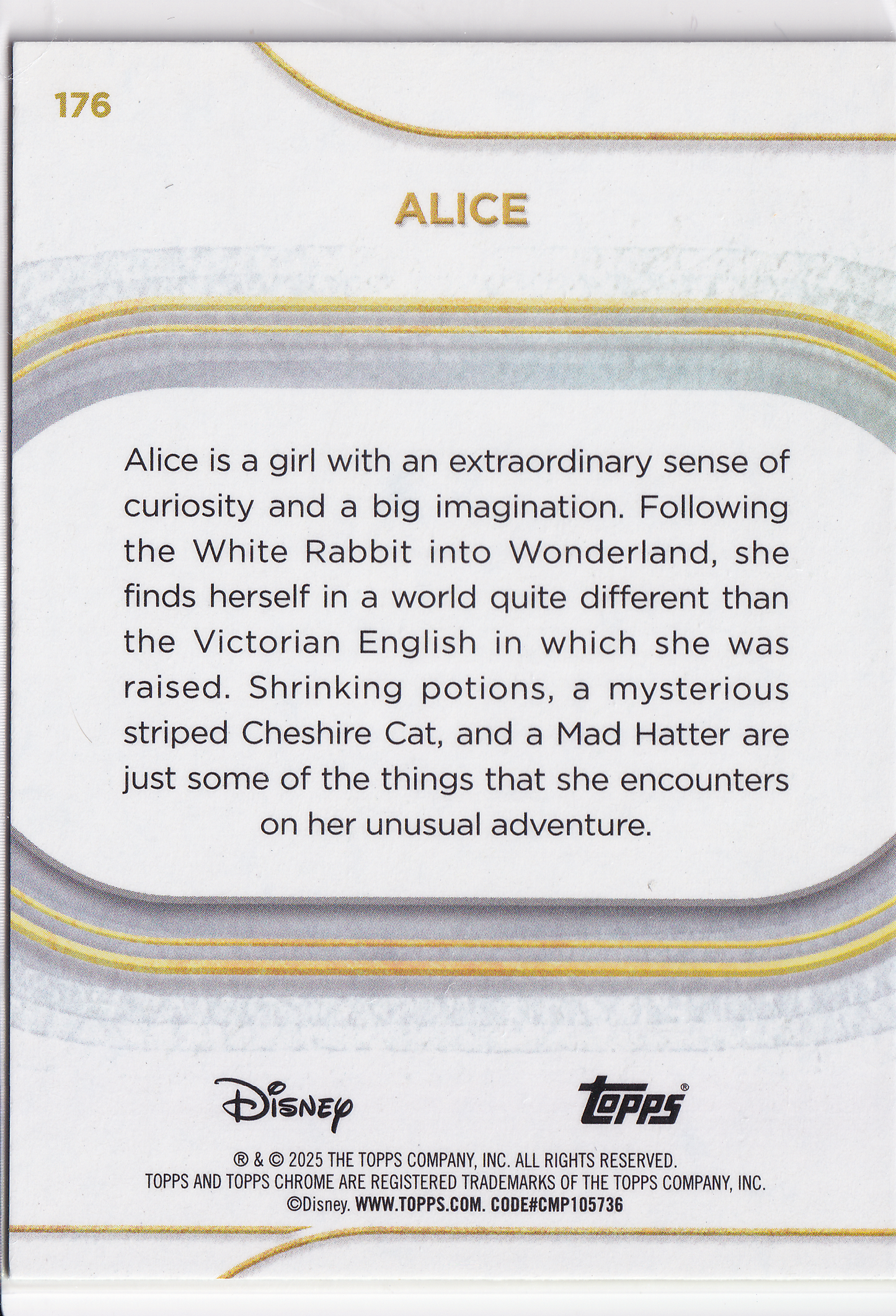 2025 Topps Chrome - Yellow Mini Diamond - Alice