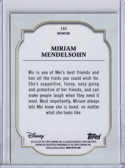 2024 Topps Chrome - Silver Refractor - Miriam Mendelsohn