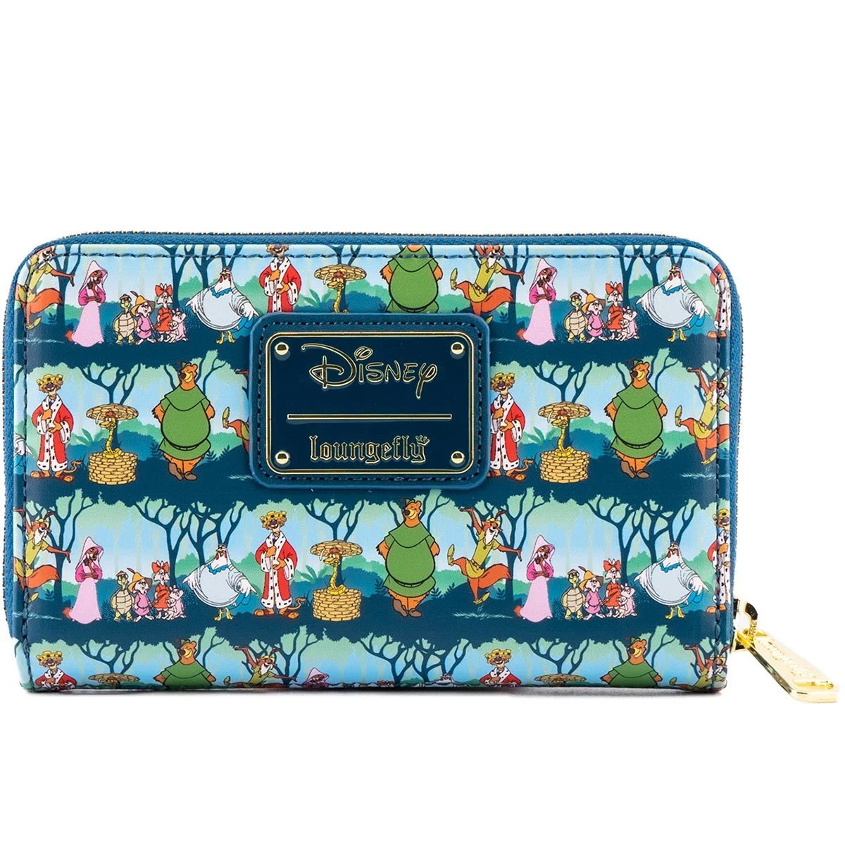 Loungefly Disney Robin Hood Cast in Sherwood Forest Zip-Around Wallet