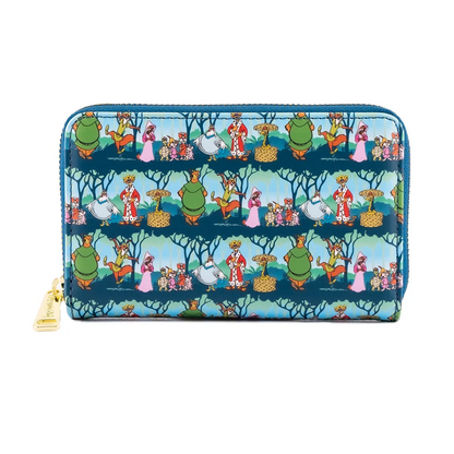 Loungefly Disney Robin Hood Cast in Sherwood Forest Zip-Around Wallet