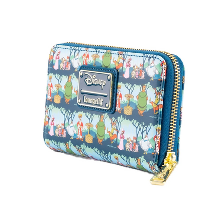 Loungefly Disney Robin Hood Cast in Sherwood Forest Zip-Around Wallet